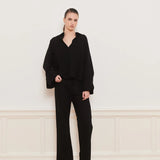 IBEN ATARI LINEN SHIRT - Black