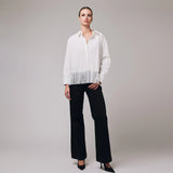 IBEN FRINGE SHIRT - White