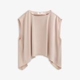 IBEN POISE SATIN CAPE TOP - Cream
