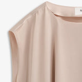 IBEN POISE SATIN CAPE TOP - Cream