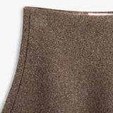 Serge Merino Skirt - Brown Melange