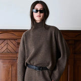 Serge Merino Sweater - Brown Melange