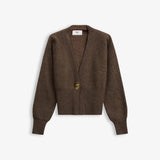Vesper Merino Cardigan - Brown Melange
