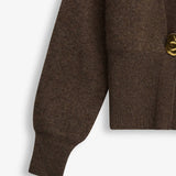 Vesper Merino Cardigan - Brown Melange