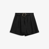IBEN ZEPHYR LINEN SHORTS - Black