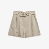IBEN ZEPHYR LINEN SHORTS - Straw