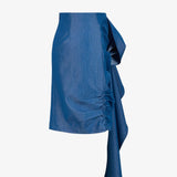 AIR CHAMRAY SKIRT - Blue