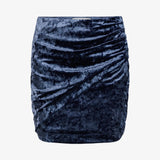 SHINE SKIRT VELOUR - Ashy Blue