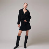 IBEN SERGE SKIRT - Black