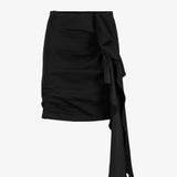 AIR CHAMRAY SKIRT - Black