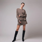 IBEN SERGE ROUNDNECK SWEATER - Taupe