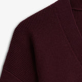 IBEN ATARI RIB CARDIGAN - Burgundy