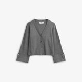 IBEN ATARI RIB CARDIGAN - Grey Melange