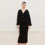 IBEN ATARI RIB SKIRT - Black