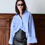 Atari Embellish Shirt - Blue Stripe