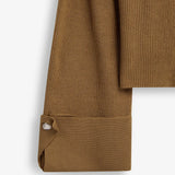 IBEN ATARI RIB CARDIGAN - Camel