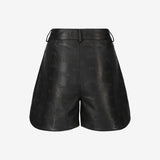 EMBOSSED LEATHER SHORTS