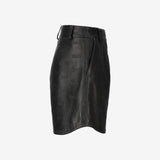 EMBOSSED LEATHER SHORTS