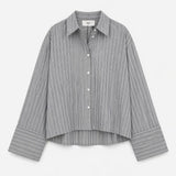 IBEN ATARI EMBELLISHED SHIRT GREY - Grey Stripe