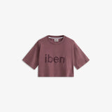 IBEN ROCKY CROPPED TEE - Washed Burgundy