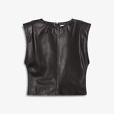 IBEN SUNSET LEATHER TOP - Espresso Brown