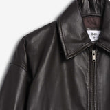 IBEN ZEPHYR LEATHER JACKET - Espresso Brown