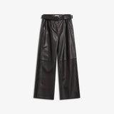 IBEN ZEPHYR LEATHER PANTS - Espresso Brown