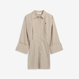 IBEN ATARI DRESS - Oat Stripe