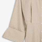 IBEN ATARI DRESS - Oat Stripe