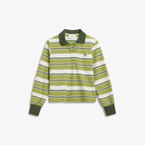 IBEN GRIT PIQUE SWEATER - Leaf Stripe