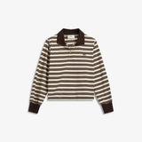IBEN GRIT PIQUE SWEATER - Cocoa Stripe