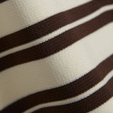 IBEN GRIT PIQUE SWEATER - Cocoa Stripe