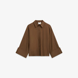 IBEN ATARI LINEN SHIRT - Chestnut Brown