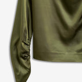 IBEN BEVERLY SATIN TOP - Moss Green