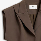 IBEN BEVERLY WAISTCOAT - Taupe Brown