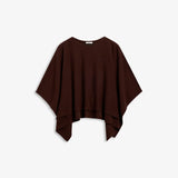 IBEN ENZO MERINO PONCHO - Cocoa Brown