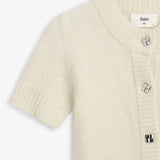 IBEN MONTY SS CARDIGAN - Ivory White