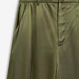IBEN REIGN TAILORED SATIN PANTS - Moss Green