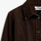 IBEN RIFT DENIM OVERSHIRT - Cocoa Brown
