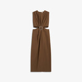 IBEN RIVIERA DRESS - Chestnut Brown