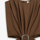 IBEN RIVIERA DRESS - Chestnut Brown