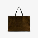 IBEN SUEDE BAG LARGE - Khaki Brown