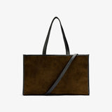 IBEN SUEDE BAG MEDIUM - Khaki Brown