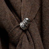 IBEN VAIL MERINO SHAWL - Brown Melange