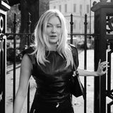 IBEN SUNSET LEATHER TOP - Ink Black