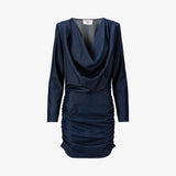IBEN VW CHAMBRAY MINI DRESS - Dark Blue