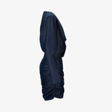 IBEN VW CHAMBRAY MINI DRESS - Dark Blue