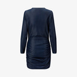 IBEN VW CHAMBRAY MINI DRESS - Dark Blue