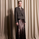 IBEN GAIA STRUCTURED BLAZER - Espresso Brown