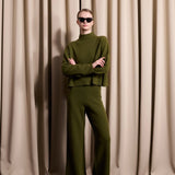 IBEN SERGE MERINO SWEATER - Moss Green